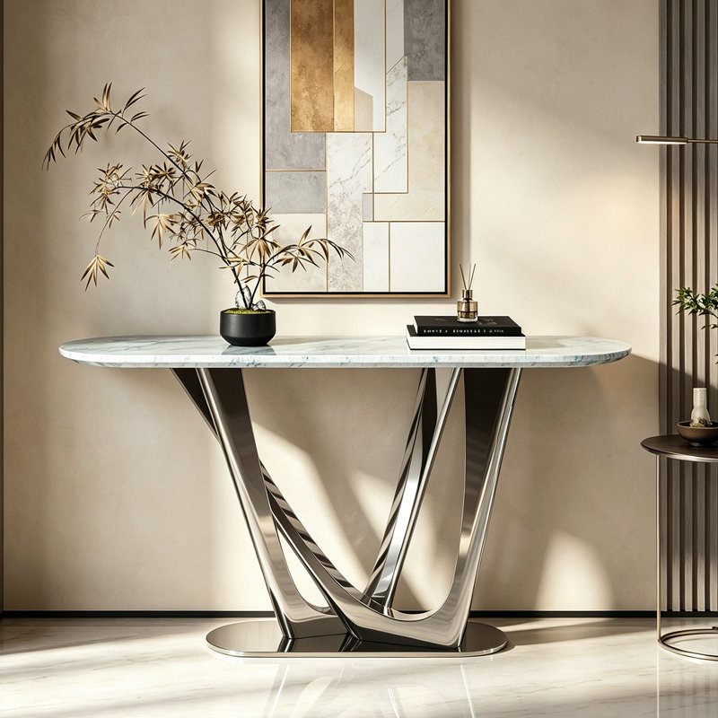 Console Italian Light Luxury, H 31,5 po x l 47,2 po x P 15 po
