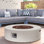 Table de foyer d'extérieur au propane en béton Borgia