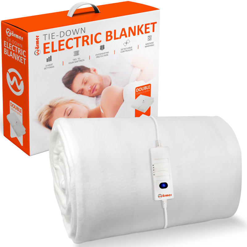 Warmer Tie-Down Electric Heated Blanket, W107 x L120cm