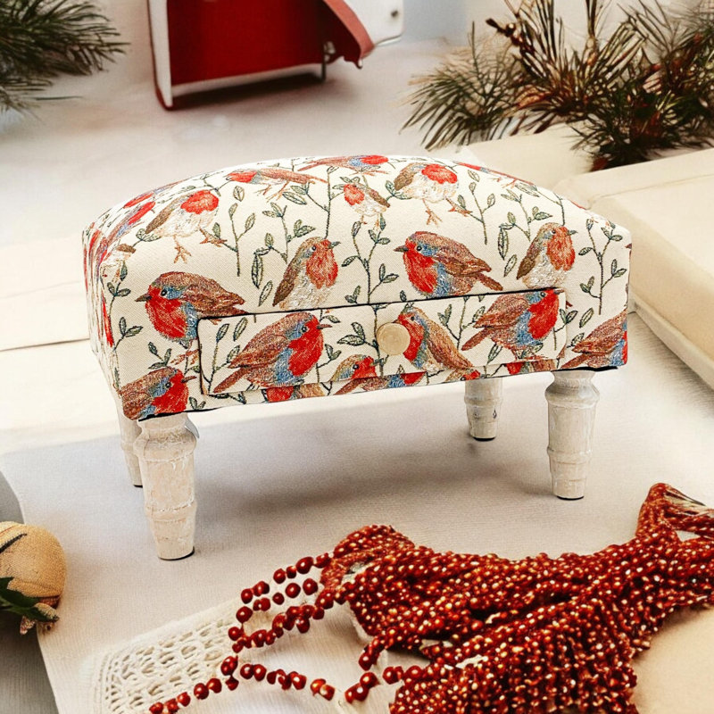 Fredrick 40cm Wide Rectangle Ottoman – Standard Footstool with Storage, Ideal for Bedroom or Living Room