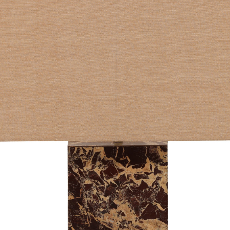 May Stone Table Lamp, Red Marble