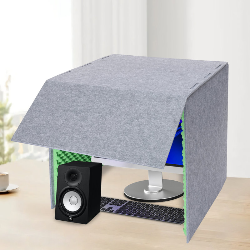 Housse de bureau insonorisée, cabine d'isolation, écran insonorisant Vocal, Vert