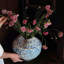 Vase de jardin décoratif bleu en céramique peint à la main Monet