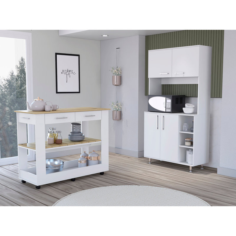 Osbaldo Wood Kitchen Island