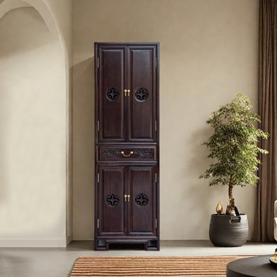 New Chinese Style Solid Wood Bookcase