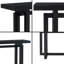 Console rectangulaire noire 59,1 "- Pieds en pin massif et plateau en placage de pin-345188441
