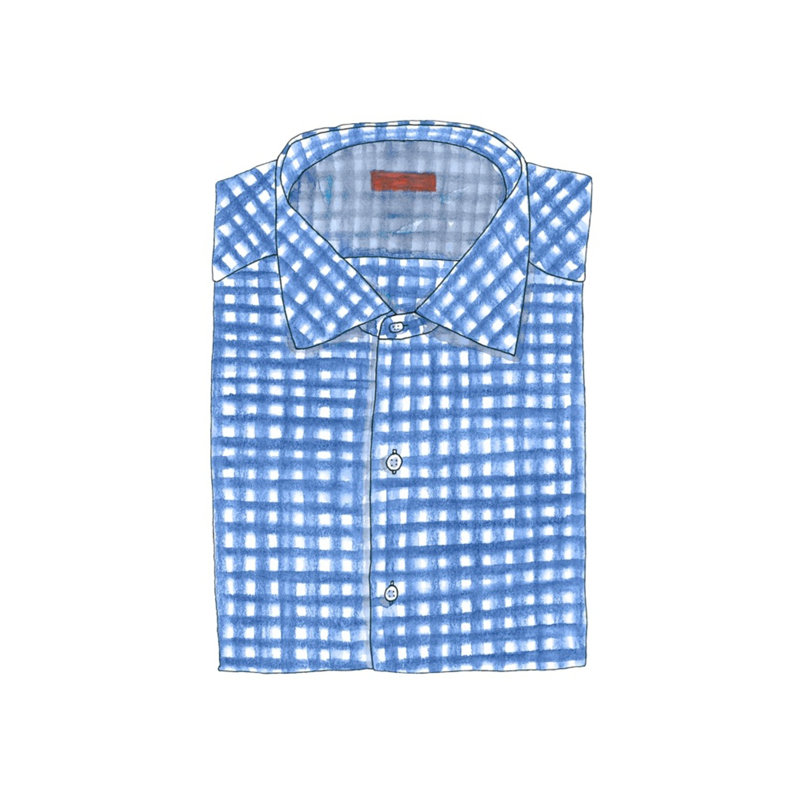 Shirt 3 Print by Erin Lin, 37" H x 29" W, White Framed