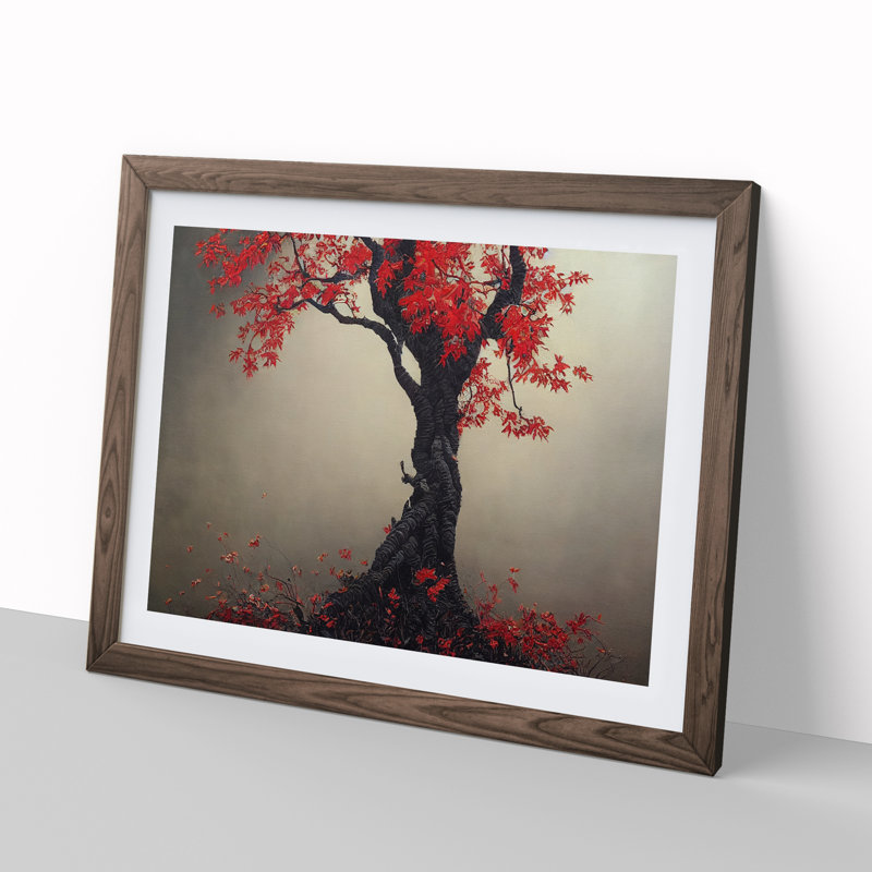 XH1022-7128X Precious Tree - Single Picture Frame Print, 46cm H x 64cm W, Walnut