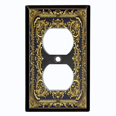 Couvercle de plaque d'interrupteur en métal; Bascule standard à 3 bandes US - image imprimée du cadre royal