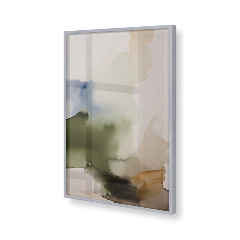 «Tranquil Eearth Reverie I», reproduction, Cadre en chrome poli, H 11,25 po x l 9,25 po