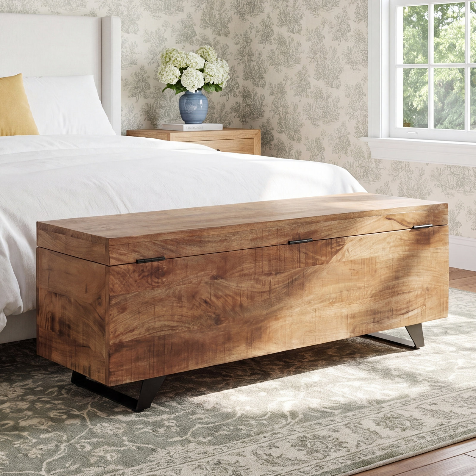 Balderas Lift Top Coffee Table with Storage, Natural Brown