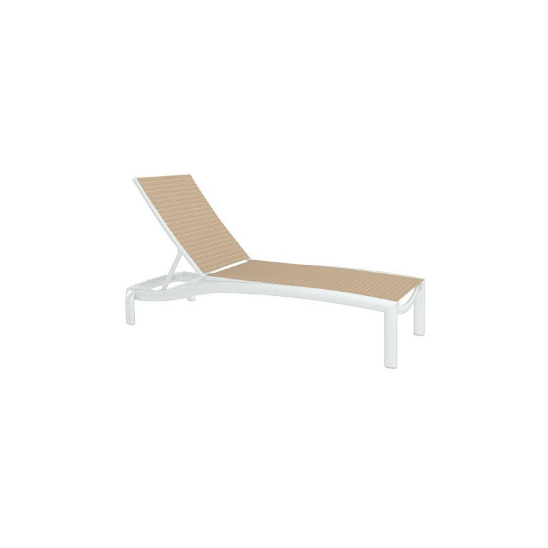 Kor Outdoor Chaise Lounge, Sparkling Water, Snow