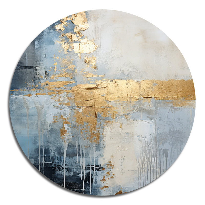 Danita - paysages d'art rond en métal, H 16 po x l 16 po