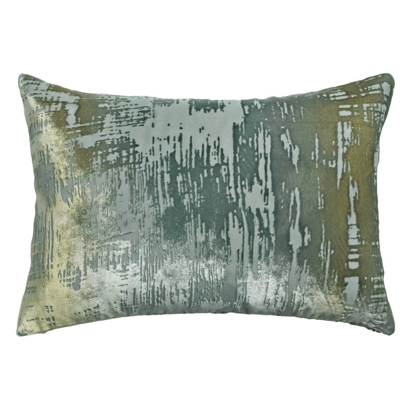 Brush Stroke Lumbar Pillow Cover & Insert, Rectangle 14"H x 20"W, Basil