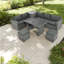 Ensemble de canapés de patio moderne avec rotin réglable, rangement spacieux pour le jardin