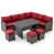 Brown Frame/Wine Red Cushion