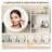 Small Vanity Desk With Mirror And Lights, Makeup Vanity Table With LED Mirror, 3 Lighting Modes, Power Outlet, Drawer, Open Shelves And Cushioned Stool For Bedroom (White And Black)