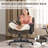 26in W Teddy Velvet Home Office Chair,350LBS Crosslegged Desk Chair with Lumbar Support&Adjustable Armrests-1893886927