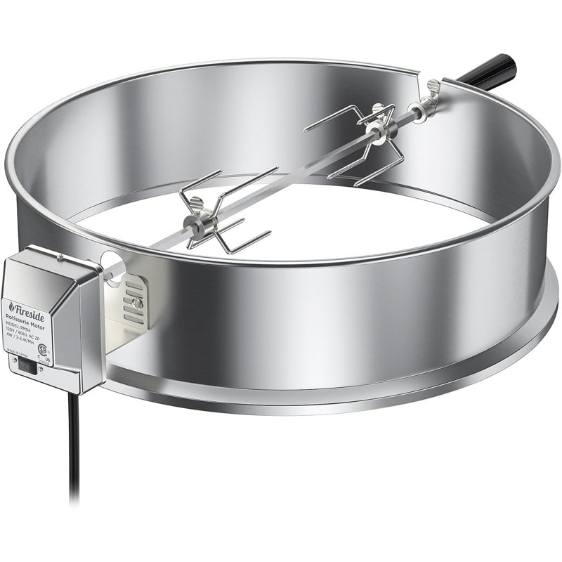 Ensemble d'anneaux de rôtisserie en acier inoxydable TURBRO pour barbecue à charbon 22 pouces