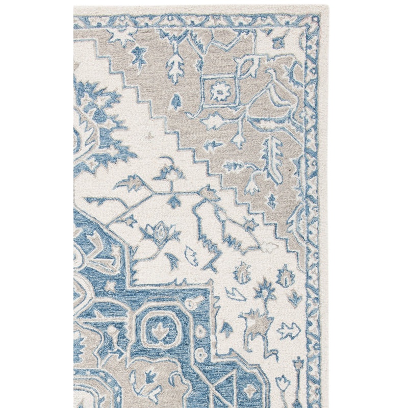 Tapis oriental en laine et coton touffeté à la main Micro-Loop, Rectangle 5 pi x 8 pi
