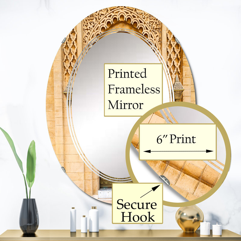 Miroir de salle de bain ovale mural, 36 po x 24 po