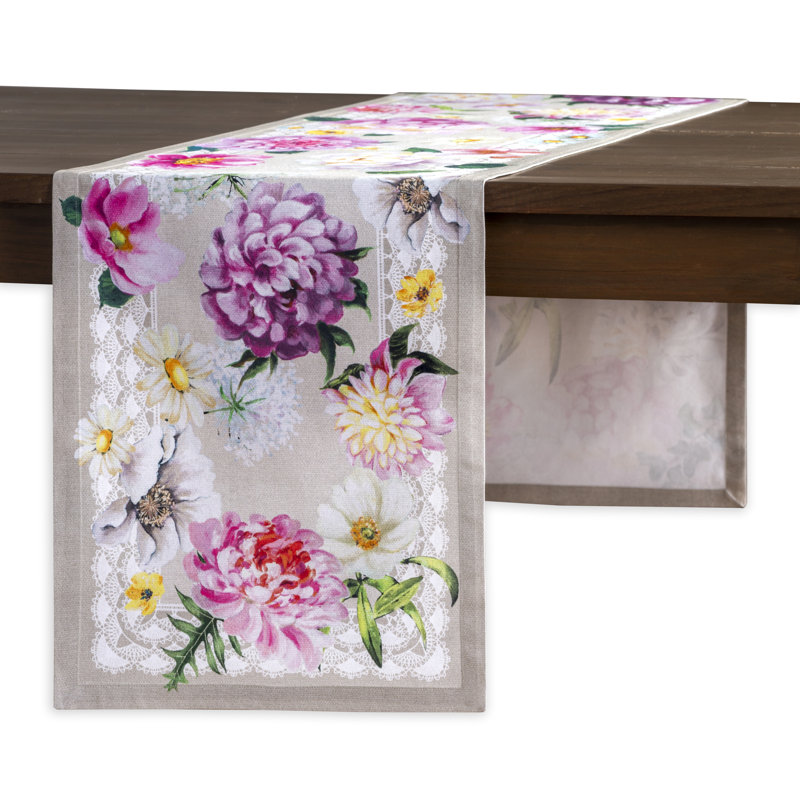 Maison d'Hermine Pivoine 100% Cotton Table Runner - Single Layer - 14.5" x 72", 72" L x 14.5" W
