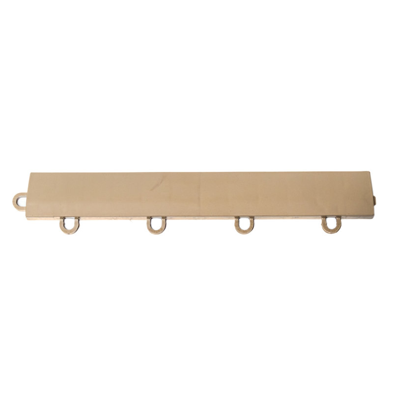 Garniture de plancher encastrée en plastique 12" x 1,75" en rouge brique, Beige