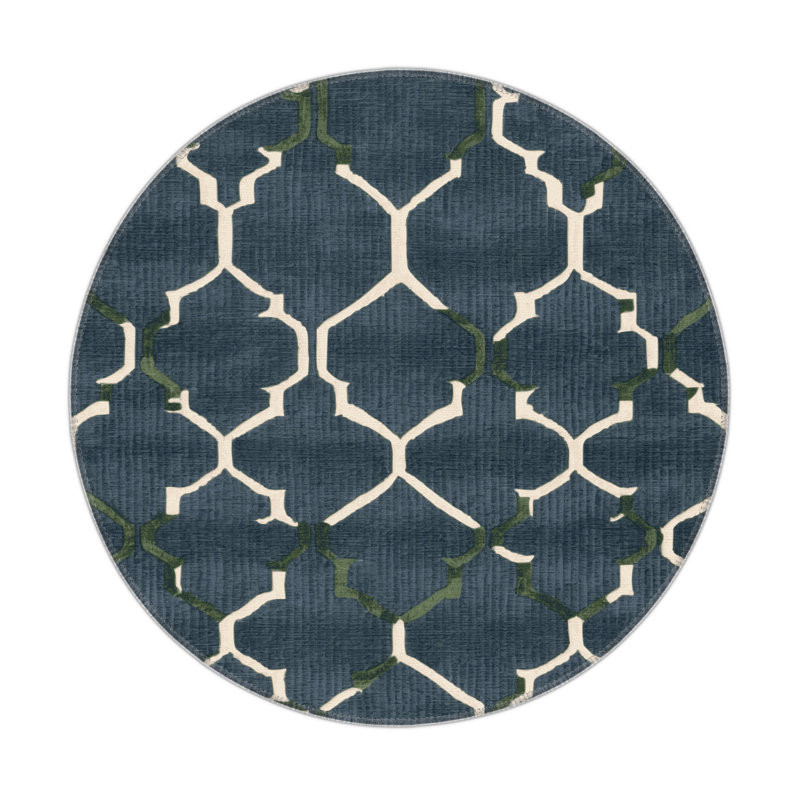 Trellis Gray Indoor and Outdoor Area Rug, Rectangle 3' x 5'