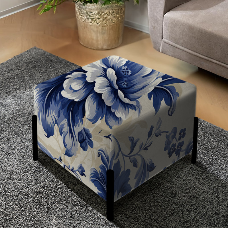 Repose-pieds carré bleu Regal