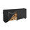 Support à bois de chauffage avec couvercle imperméable, support à bois de chauffage extérieur de 8 pi, support à bûches en métal pour rangement de 1/2 corde, capacité de poids maximale de 660 lb, support de rangement en bois thermolaqué pour terrasse de foyer