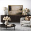 «Moody Neutral Abstract Landscape Style», photos de salon, impression sur toile encadrée-1046852538-1046852542
