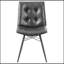Élégantes chaises de salle à manger à dossier capitonné gris anthracite et gris acier, ensemble de 4, design moderne Mid-Century pour le confort et la durabilité