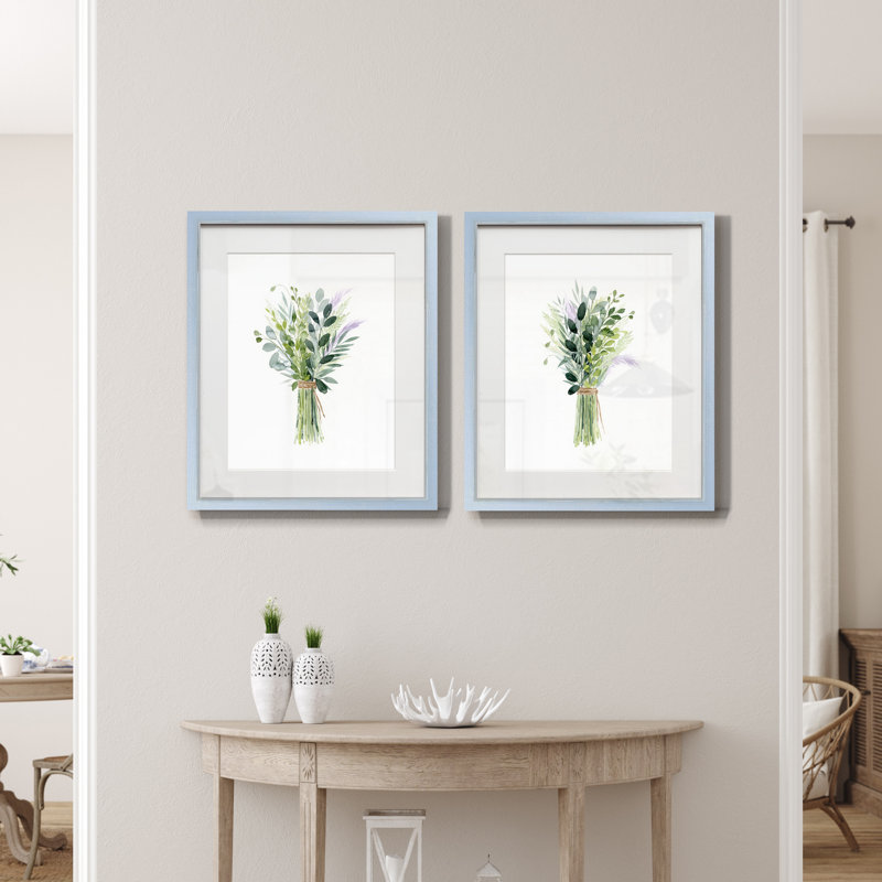 « Nature Myriad I », ensemble de 2 reproductions d’art graphique encadrées sur papier