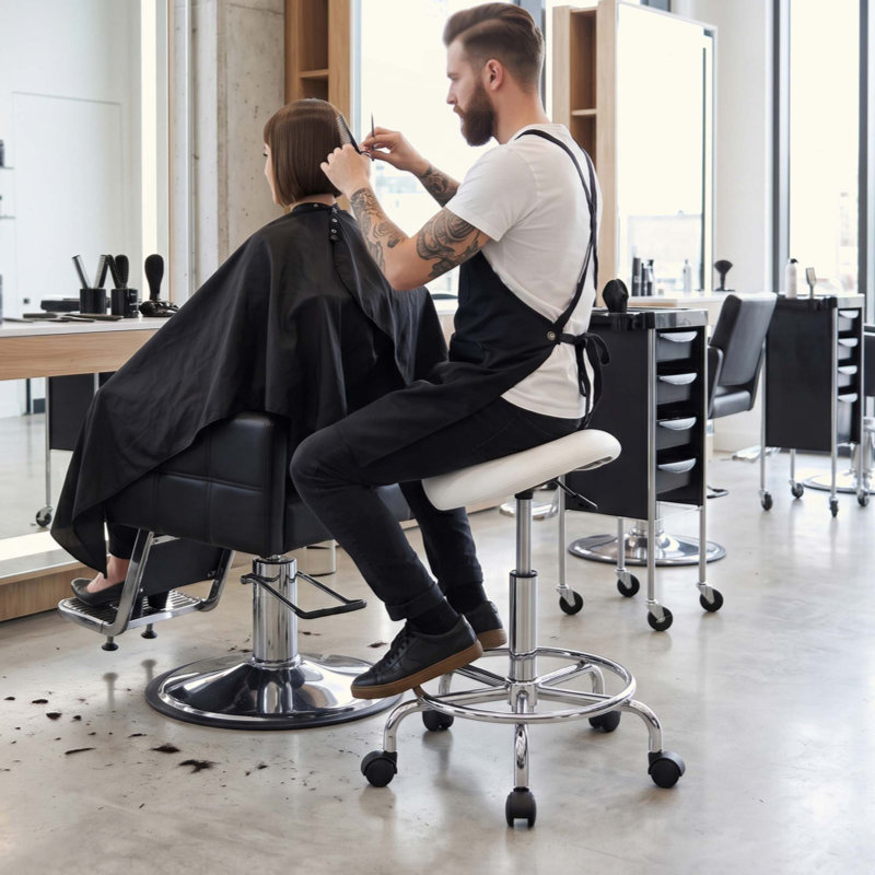 Tabouret selle ergonomique à roulettes, tabouret pivotant à hauteur réglable pour salon de beauté, tabouret roulant pour la maison, le bureau, les cliniques de tatouage et de massage, les laboratoires et les instituts de beauté.