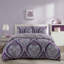 NightComfort Delilah Purple Paisley Cotton Rich Duvet Cover Set with Pillowcase-411208808