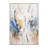 74" Hand-Painted Abstract Canvas Wall Art - Polyester Canvas with Pine Wood Frame - White, Blue, and Brown - Modern Artwork for Living Room, Bedroom, Office Decor