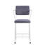 Ensemble de chaises carrées à hauteur de comptoir en tissu gris et blanc Cargo-129603244-129603245-129603247