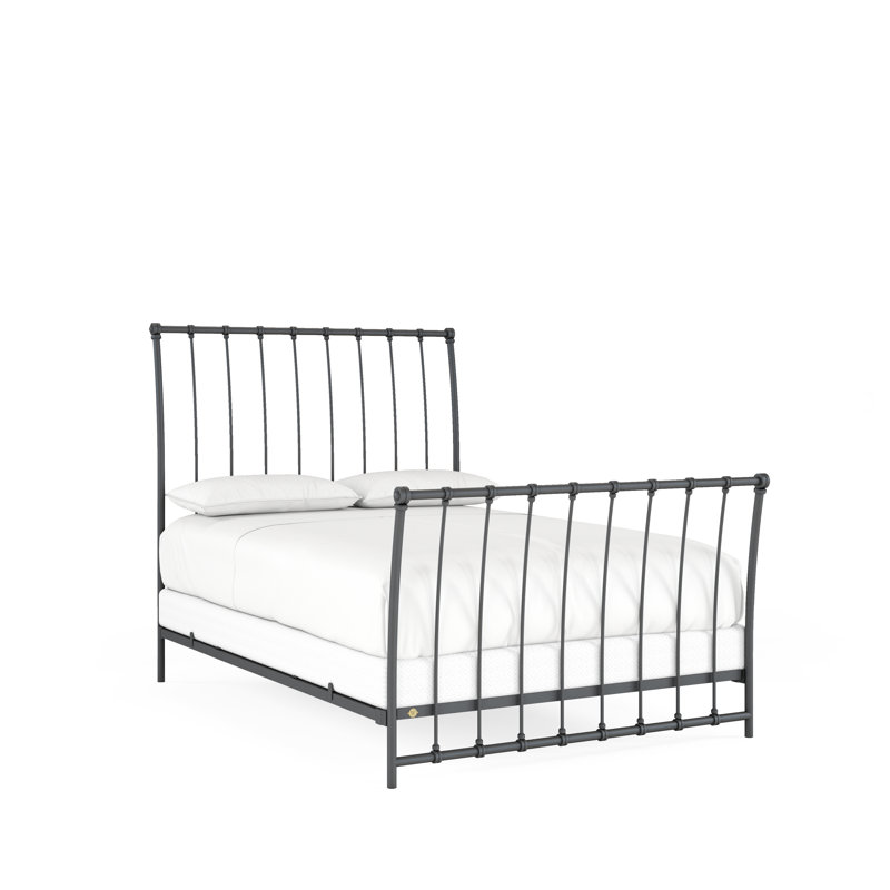 142 Altro Bed | Complete Sleigh, California King, Baroque Black