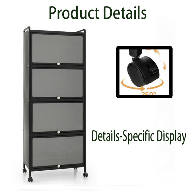 Twylee Plastic Armoire, Black