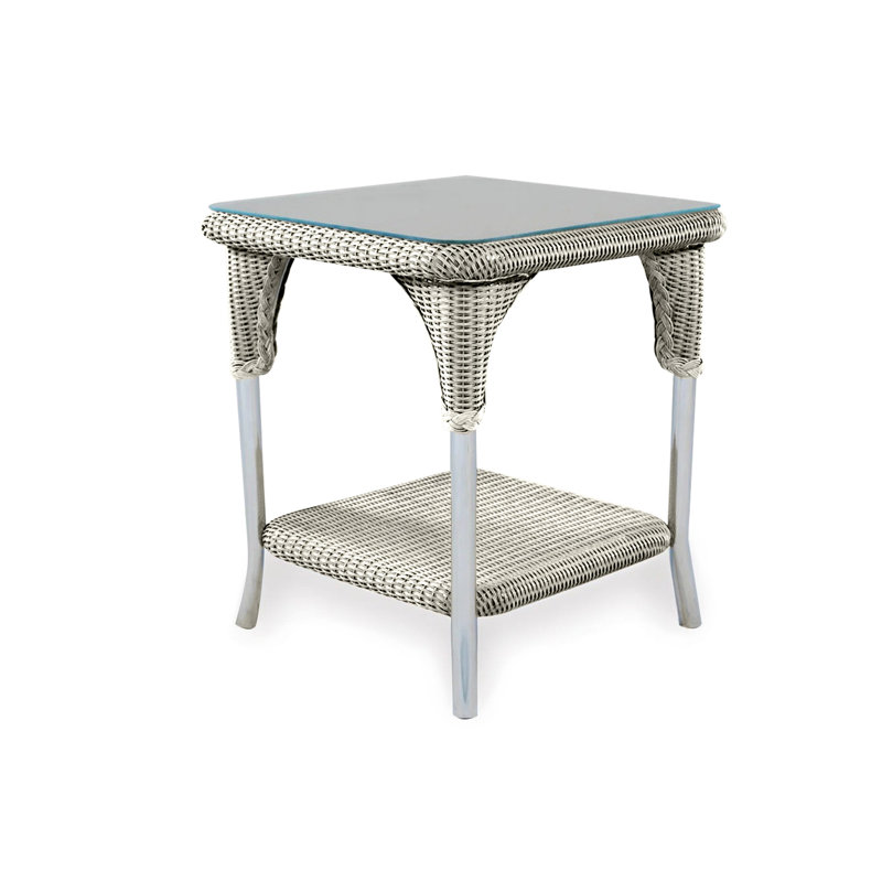 Universal Loom Accessories Outdoor Square Side Table, Linen