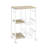 White Wood and Metal Small Kitchen Cart