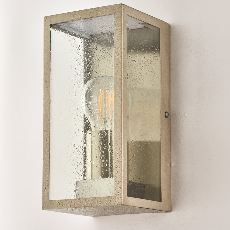 Hudnall 24cm H Seeded Glass Outdoor Flush Mount