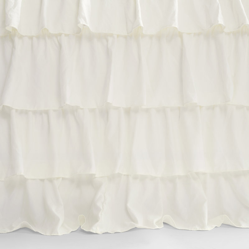 Navy Queen Ruffle Skirt Bedspread Set with Shams
