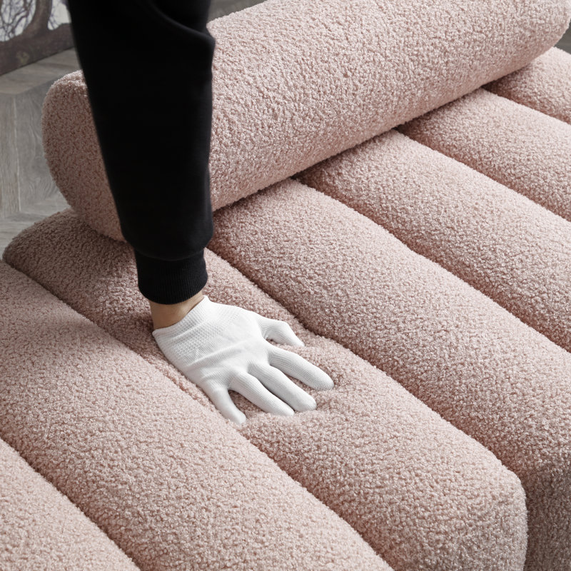 Rhyett Upholstered Bench, Pink