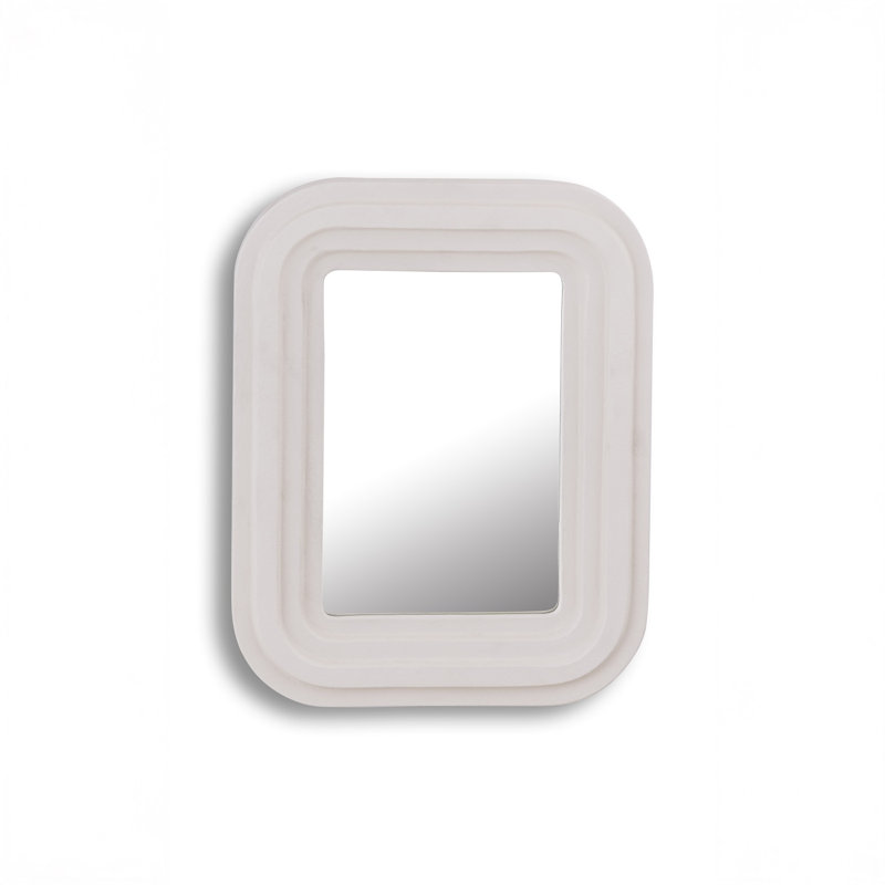 Mirror Aluminium MDF White Square