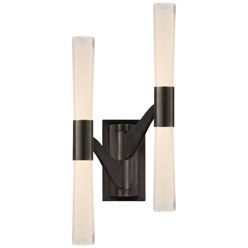 AERIN Brenta Large Double Articulating Sconce, Bronze