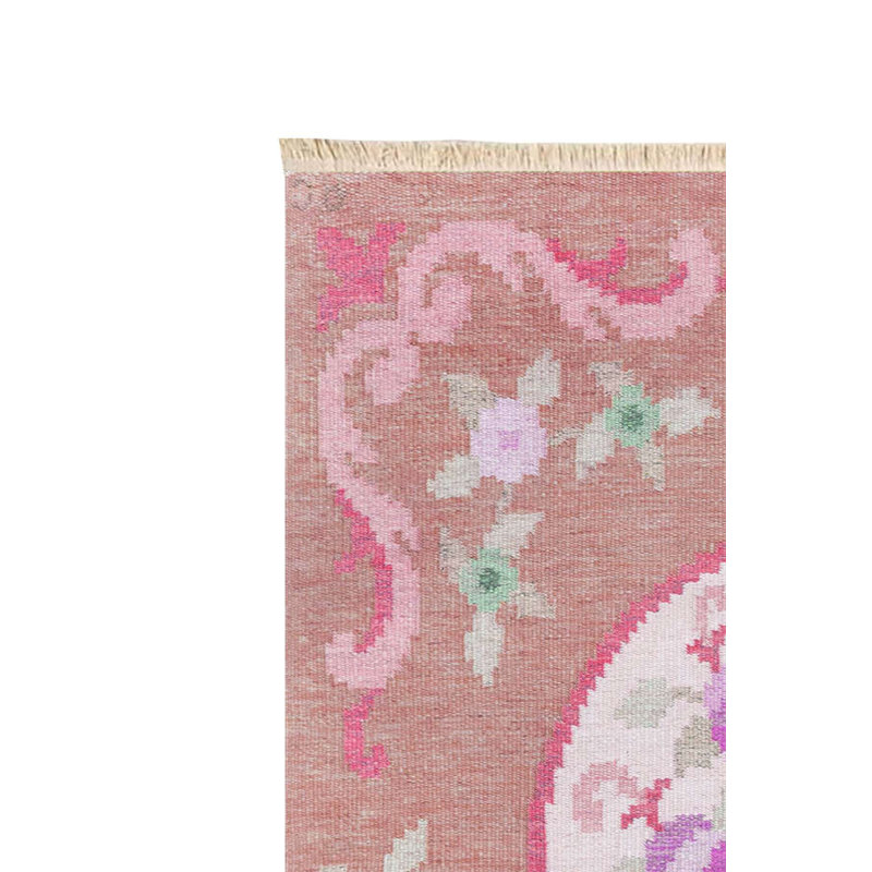 Tapis mauve à motif floral Dusty Rose, Rose / Mauve