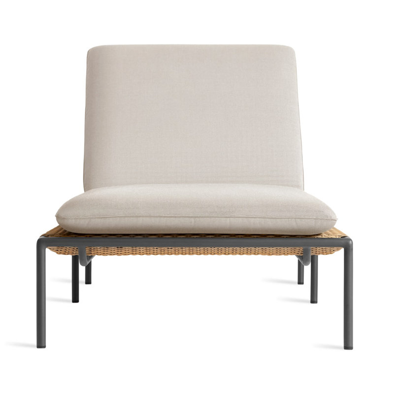 Dog Days Outdoor Chaise Lounge, Charcoal, Sunbrella Linen