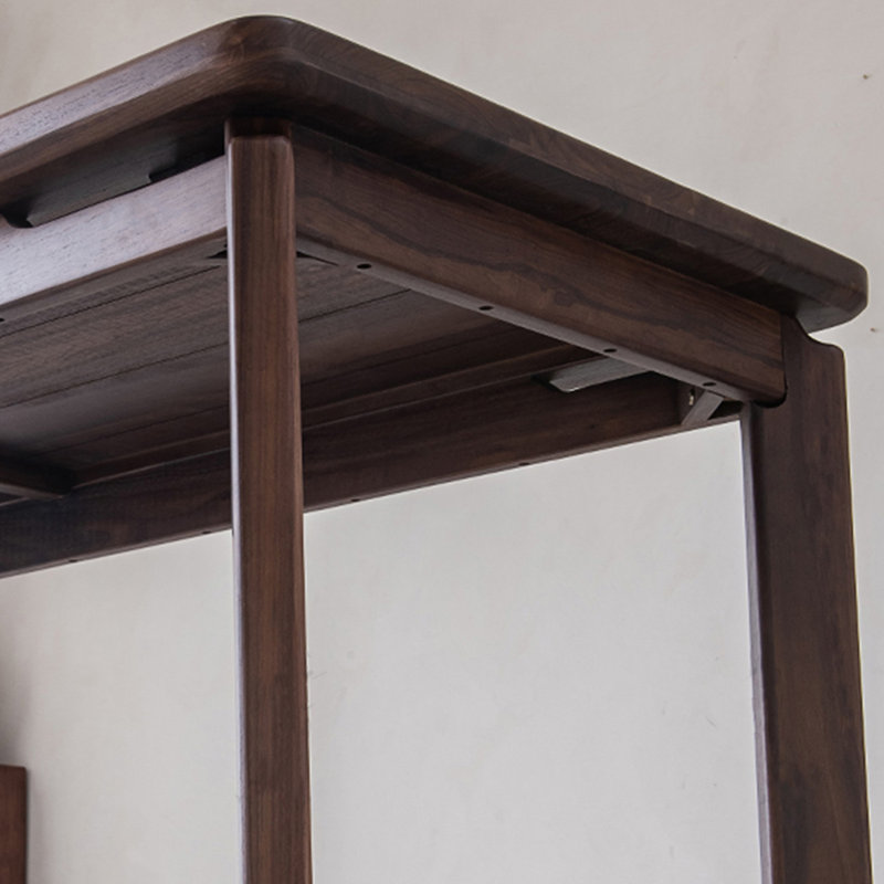 Bureau et bureau en noyer noir, H 29,53 po x l 62,99 po x P 31,5 po
