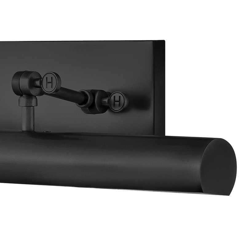 2-Light Adjustable Plug-In Picture Light w/ On/Off Switch, Black